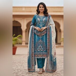 CHINON DESIGNER
FANCY DESIGNER WORK 
Elegant 3 piece Indian Salwar Suit